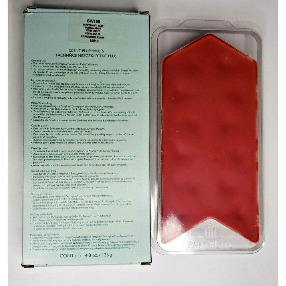 PartyLite Scent Plus 12 Melts Retired New Box Peppermint Bark P7C/SW196